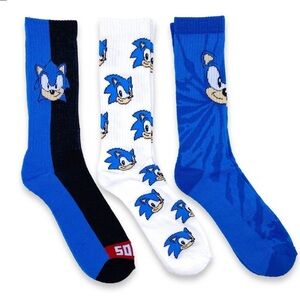 Sonic the Hedgehog Men's Athletic Socks - 3 Pack